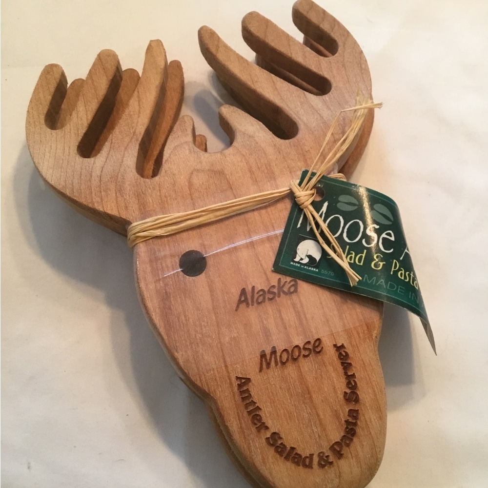 Moose Salad & Pasta Server - Natural Wood